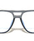 Two Dot Stud Accent Squared Aviators Blue Light Blocking Wholesale Eyewear