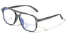 Two Dot Stud Accent Squared Aviators Blue Light Blocking Wholesale Eyewear