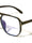 Two Dot Stud Accent Squared Aviators Blue Light Blocking Wholesale Eyewear