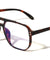 Two Dot Stud Accent Squared Aviators Blue Light Blocking Wholesale Eyewear