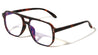 Two Dot Stud Accent Squared Aviators Blue Light Blocking Wholesale Eyewear