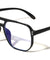 Two Dot Stud Accent Squared Aviators Blue Light Blocking Wholesale Eyewear