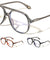 Teardrop Hole Modern Aviators Blue Light Blocking Wholesale Eyewear