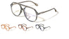 Teardrop Hole Modern Aviators Blue Light Blocking Wholesale Eyewear