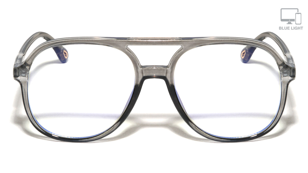 Teardrop Hole Modern Aviators Blue Light Blocking Wholesale Eyewear