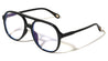 Teardrop Hole Modern Aviators Blue Light Blocking Wholesale Eyewear