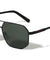 Temple Block Accent Flat Top Geometric Aviators Wholesale Sunglasses