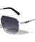 Temple Block Accent Flat Top Geometric Aviators Wholesale Sunglasses