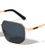 Temple Block Accent Flat Top Geometric Aviators Wholesale Sunglasses