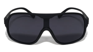 Wholesale Squared Solid One Piece Lens Sunglasses