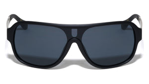 Solid One Piece Shield Lens Aviators Wholesale Sunglasses