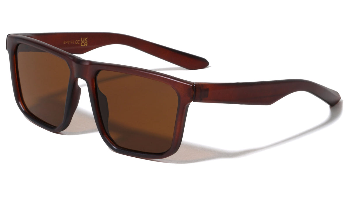 Flat Top Tapered Temple Square Wholesale Sunglasses