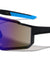 Black Frame Color Mirror Shield Geometric Sports Wholesale Sunglasses