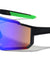 Black Frame Color Mirror Shield Geometric Sports Wholesale Sunglasses