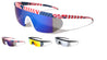American Flag Print Color Mirror One Piece Shield Rectangle Wholesale Sunglasses