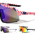 American Flag Ink Splatter Color Mirror Shield Lens Sports Wholesale Sunglasses