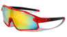 Color Mirror Lens Shield Ink Splatter Sports Wholesale Sunglasses
