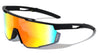 Semi Rimless Color Mirror Lens Shield Sports Wholesale Sunglasses