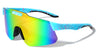 Rimless Color Mirror Shield Lens Ink Splatter Frame Sports Wholesale Sunglasses