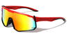 Color Mirror Shield Lens Duotone Ink Splatter Frame Sports Wholesale Sunglasses