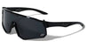 Color Mirror Shield Lens Duotone Ink Splatter Frame Sports Wholesale Sunglasses