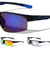 Color Mirror Lens Fire Temple Print Semi Rimless Sports Wholesale Sunglasses
