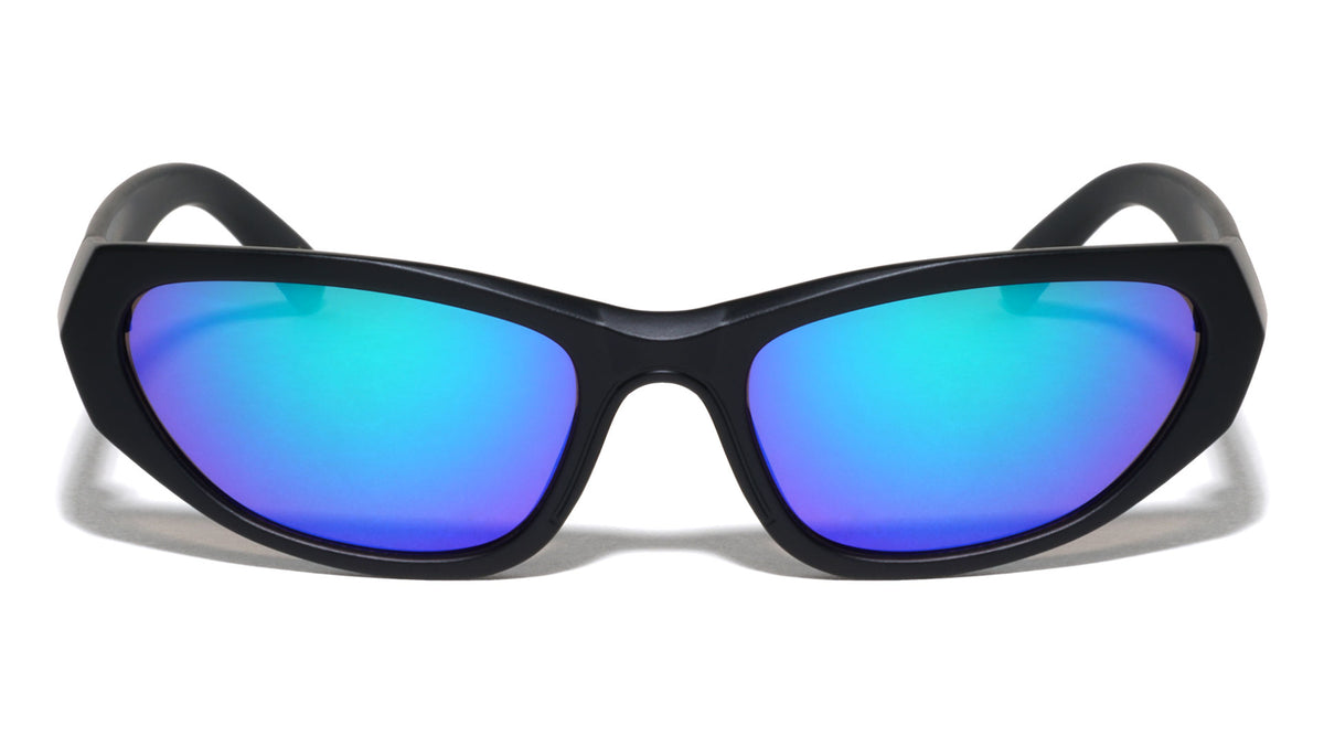 Triangular Temple Color Mirror Lens Modern Cat Eye Wholesale Sunglasses