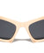 Metallic Color Bottom Legs Frame Futuristic Oval Wholesale Sunglasses
