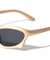 Metallic Color Bottom Legs Frame Futuristic Oval Wholesale Sunglasses