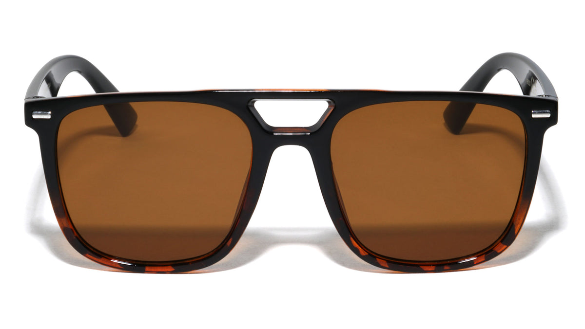 Rectangle Studs Flat Top Square Aviators Wholesale Sunglasses