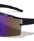 Ink Splatter Semi-Rimless One Piece Shield Color Mirror Lens Sports Wholesale Sunglasses