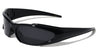 Futuristic Rimless Bottom Lens Wide Oval Wrap Around Wholesale Sunglasses