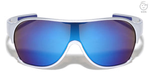 Kids Color Mirror One Piece Shield Lens Aviators Sports Wholesale Sunglasses