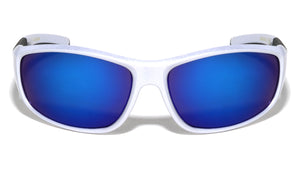 Rubber Temple Grip Duo-Tone Rectangle Sports Wholesale Sunglasses