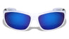 Rubber Temple Grip Duo-Tone Rectangle Sports Wholesale Sunglasses
