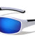 Rubber Temple Grip Duo-Tone Rectangle Sports Wholesale Sunglasses