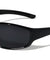 Rubber Temple Grip Duo-Tone Rectangle Sports Wholesale Sunglasses