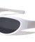 Futuristic Tapered Temple Wide Oval Wholesale Sunglasses