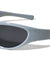 Futuristic Tapered Temple Wide Oval Wholesale Sunglasses