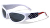 American Flag Temple Wide Oval Lens Wrap Around Wholesale Sunglasses