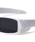 White Frame Rectangle Sports Wholesale Sunglasses
