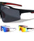 Semi Rimless Shield Lens Ink Splatter Rubber Grip Sports Wholesale Sunglasses