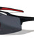 Semi Rimless Shield Lens Ink Splatter Rubber Grip Sports Wholesale Sunglasses