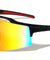 Semi Rimless Shield Lens Ink Splatter Rubber Grip Sports Wholesale Sunglasses