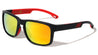 Color Mirror Rubber Grip Temple Square Sports Wholesale Sunglasses