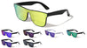 One Piece Shield Color Mirror Lens Classic Wholesale Sunglasses