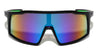 Side Lens Cutout Rectangle Shield Sports Wholesale Sunglasses