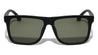 Two-Dot Temple Color Accent Tip Cutout Classic Square Wholesale Sunglasses