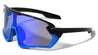 Frontal Duo-tone Frame Shield Color Mirror Lens Sports Wholesale Sunglasses