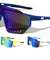 Color Mirror Shield Lens Cutout Semi Rimless Sports Wholesale Sunglasses